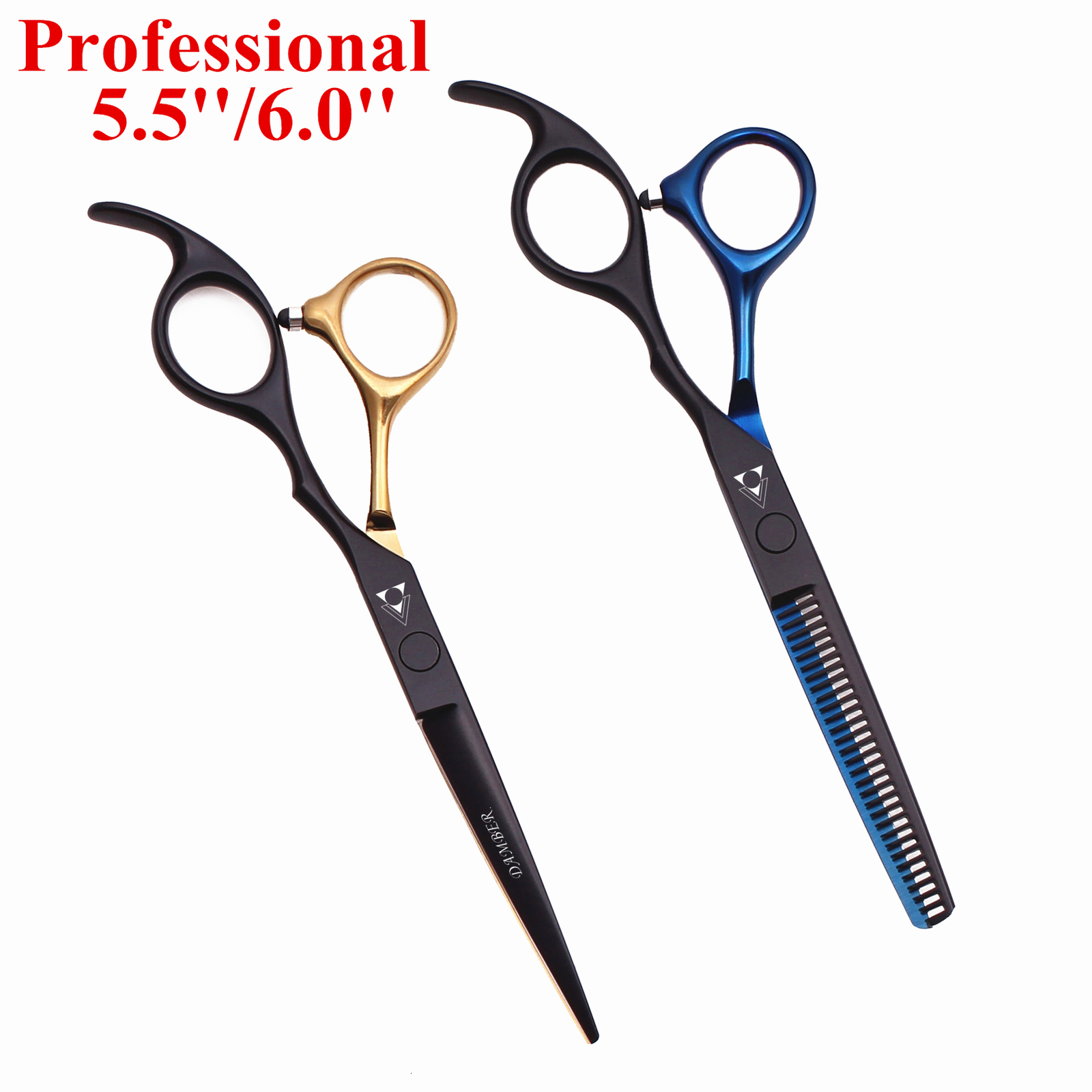 Hair Scissors 5 5 6 0 Professional dressing Thinning Barber Scissor Set Cutting 440C Japan Steel 888 230317