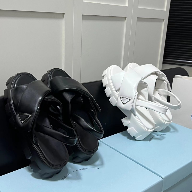 Designer triangle logo Sandal Women womens Monolith Sandal black white Platform Slippers Leather HOOK & LOOP Slipper Slip-on Wheel Mules Thick Soled roman shoes, Pra3202
Designer triangle logo Sandal Women womens Monolith Sandal black white Platform Slippers Leather HOOK & LOOP Slipper Slip-on Wheel Mules Thick Soled roman shoes, Pra3202