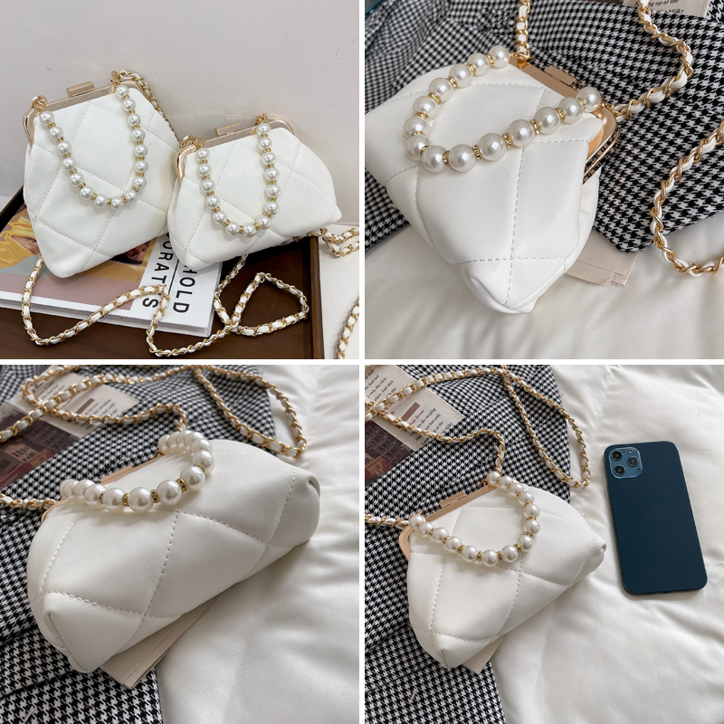Evening Bag's Party Clutch Wedding Crossbody Stylish Pearl Clip Handbags Shoulder s Summer Beach 230317
