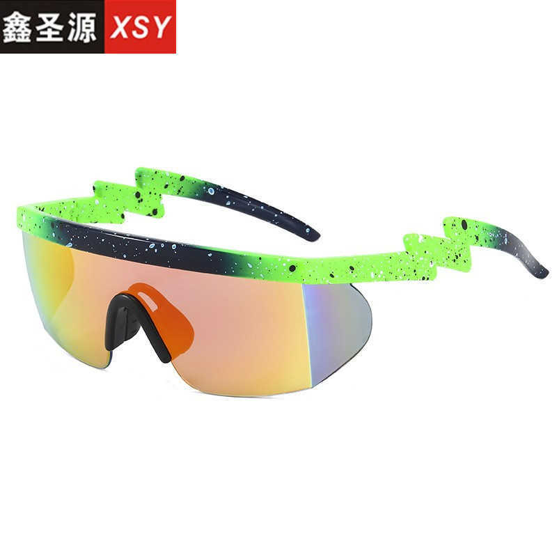 Cycling Glasses Sunglasses Outdoor Eyewear One piece Sunglasses lightning leg outdoor sports riding glasses irregular large frame sunglasses 19102
Cycling Glasses Sunglasses Outdoor Eyewear One piece Sunglasses lightning leg outdoor sports riding glasses irregular large frame sunglasses 19102
