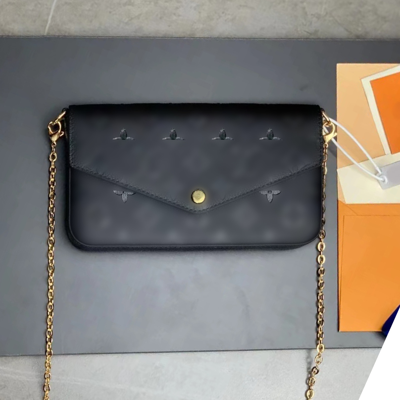 3piece Multi Felicie Pochette Chain Bags Women M61276 Messenger envelope bag luxury Designer louiseity Purse handbags brown Flower Cross body Shoulder Clutch Bag, Mon0gram black
3piece Multi Felicie Pochette Chain Bags Women M61276 Messenger envelope bag luxury Designer louiseity Purse handbags brown Flower Cross body Shoulder Clutch Bag, Mon0gram black