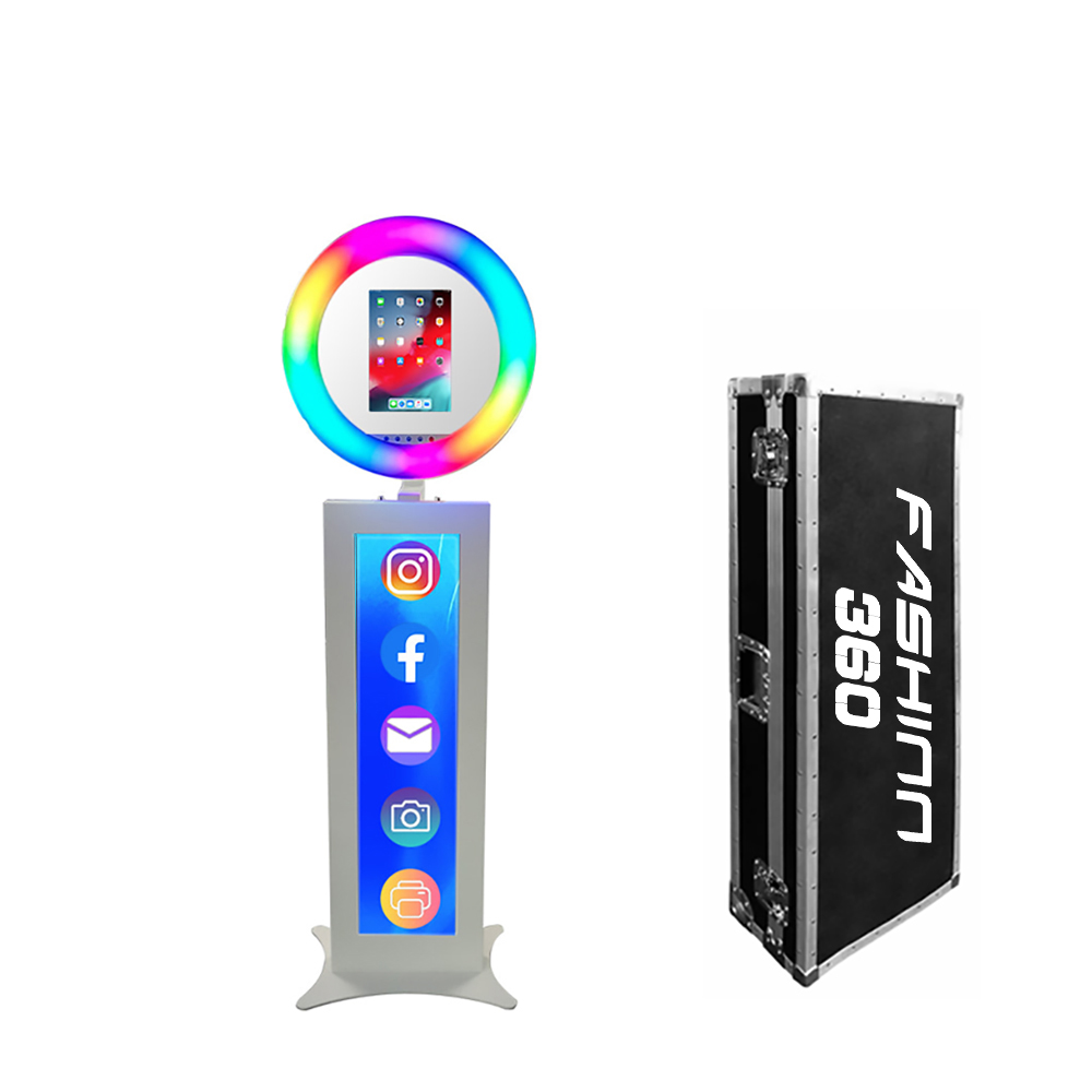 Fashinn360 White All in one iPad Selfie Machine Portable Photo Booth Adjustable Stand Photobooth Machine with RGB LED Ring Light for Wedding Halloween Christmas
Fashinn360 White All in one iPad Selfie Machine Portable Photo Booth Adjustable Stand Photobooth Machine with RGB LED Ring Light for Wedding Halloween Christmas