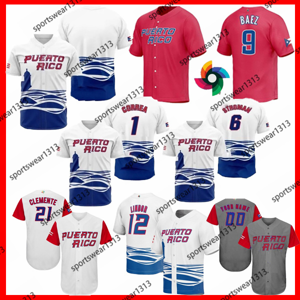 2023 custom made World Baseball Classic Puerto Rico Jersey 8 Eddie Rosario 8 Christian Vazquez 15 Mar tin Maldonado 55 Roberto Perez 1 MJ Melendez, Blue
2023 custom made World Baseball Classic Puerto Rico Jersey 8 Eddie Rosario 8 Christian Vazquez 15 Mar tin Maldonado 55 Roberto Perez 1 MJ Melendez, Blue