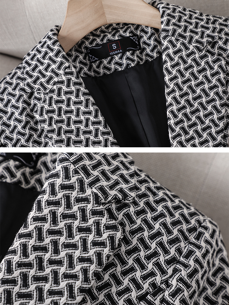 Women's Suits Blazers Autumn Winter Black Brown Striped Women Formal Blazer Ladies Female Slim Single Button Business Work Wear Jacket 230320