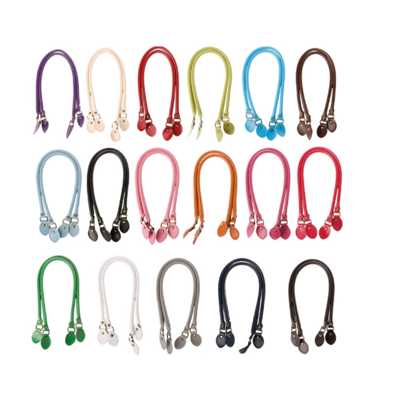 Bag Parts Accessories 2PCS Strap Genuine Leather DIY Handmade Handles for Crossbody Replacement Shoulder Handbag Wallet Handle 40cm 230320