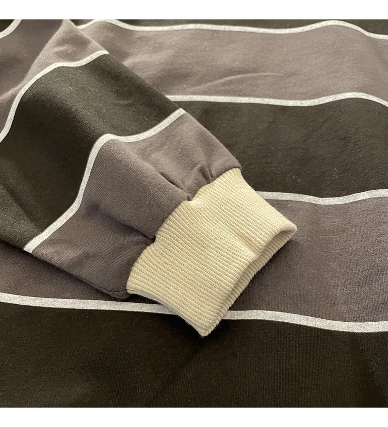 Women's Polos Retro Striped POLO Shirt Women Men Punk Hip Hop Long Sleeve Oversized ONeck Top Autumn Casual Streetwear TShirts Y2k Clothes 230317