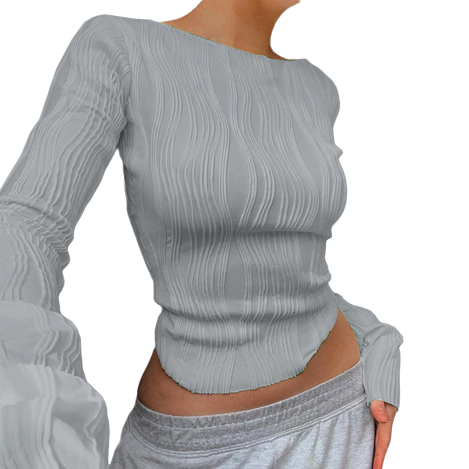 Women Long Sleeve Crop Top T-shirts Y2K Clothes 2023 Autumn Casual Ruched White Skinny Black Basic Tee Corset Pulovers T Shirt 10 7OCN, 16
Women Long Sleeve Crop Top T-shirts Y2K Clothes 2023 Autumn Casual Ruched White Skinny Black Basic Tee Corset Pulovers T Shirt 10 7OCN, 16