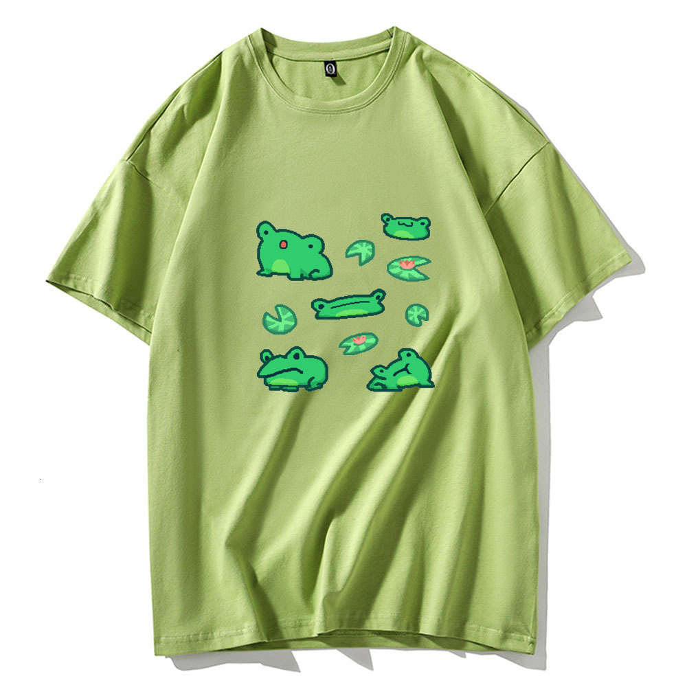 Women's T-Shirt Skateboard Frog Funny Cute Graphic Tee Women Tshirt Green Aesthetic Oversized T Shirt Harajuku Casual Summer Tops Streetwear 2303
