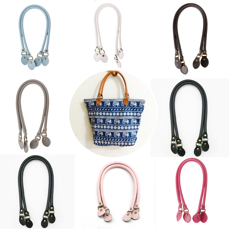 Bag Parts Accessories 2PCS Strap Genuine Leather DIY Handmade Handles for Crossbody Replacement Shoulder Handbag Wallet Handle 40cm 230320