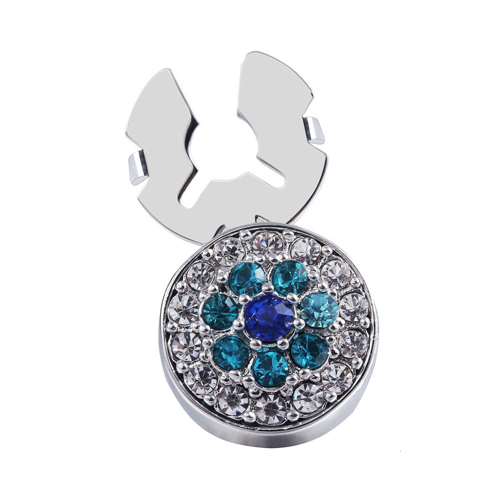 Cuff Links Blue Full Stystal French Court Silver Button Cover Cufflinks For Tuxedo Business Formal Shirts 175MM One Pair 230320