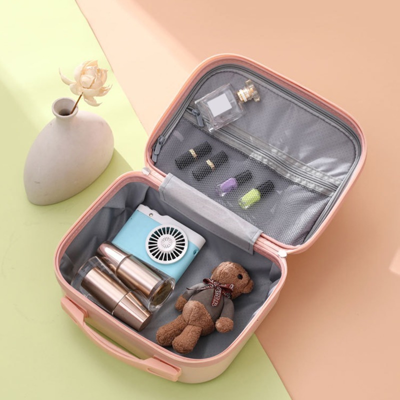 Suitcases Arrival Hand Cosmetic Case Fashion Travel Portable Solid Color High Quality Bag Lockable Box for Ladies ghhj 230317