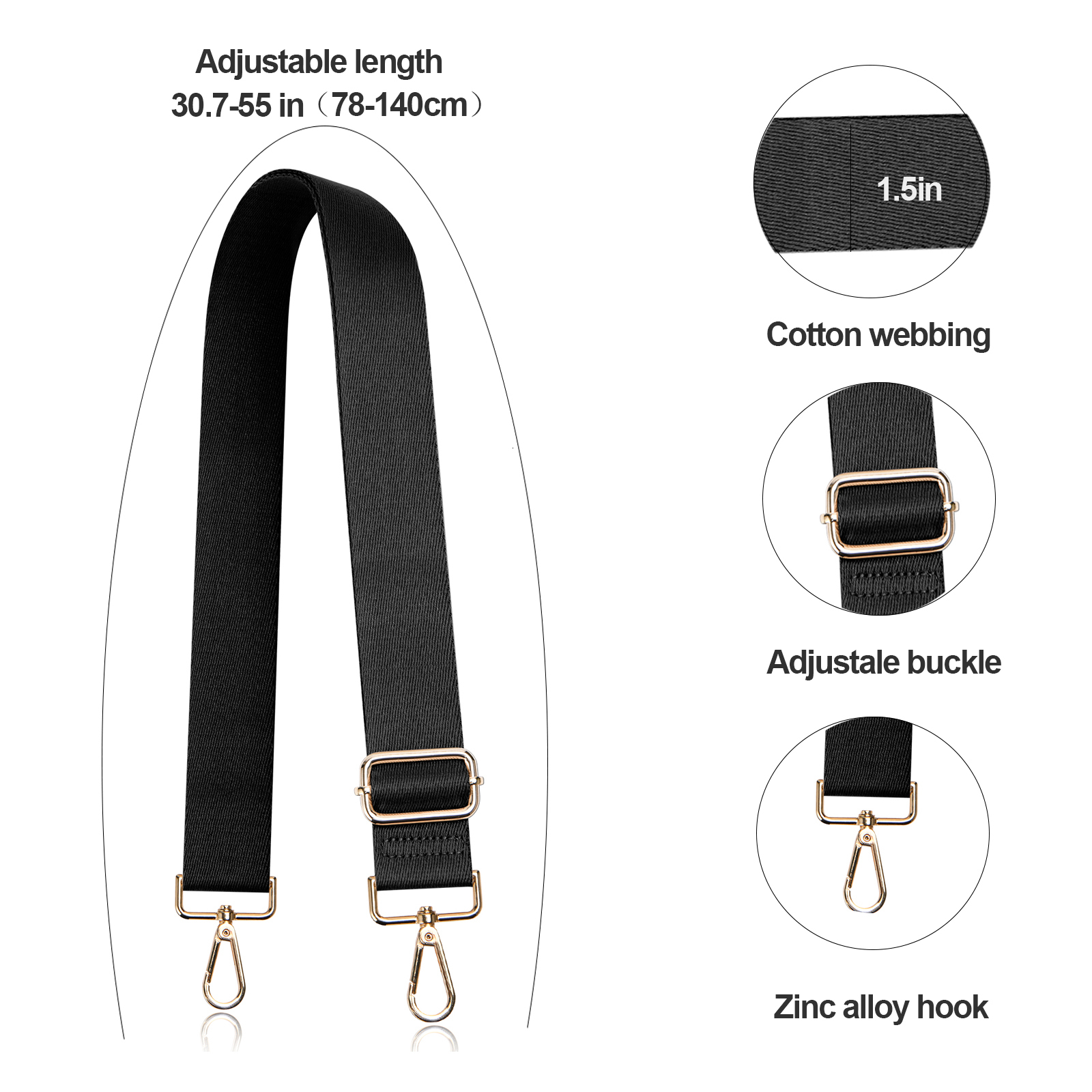Bag Parts Accessories IKE MARTI Long Shoulder Strap Cotton Fashion Wide Replacement for s Nylon Woman Messenger s 230320