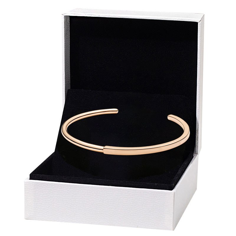 Rose Gold I-D Cuff Open Bangle Bracelet for Pandora Real Sterling Silver Wedding Party Jewelry For Women Girlfriend Gift designer Bracelets with Original BOX Set
Rose Gold I-D Cuff Open Bangle Bracelet for Pandora Real Sterling Silver Wedding Party Jewelry For Women Girlfriend Gift designer Bracelets with Original BOX Set