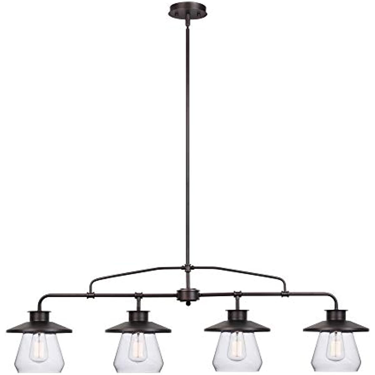Globe Electric 65382 4-Light Pendant, Oil Rubbed Bronze, Clear Glass Shades, E26 Base Socket, Kitchen Island, Pendant Light Fixture, Adjustable Height
Globe Electric 65382 4-Light Pendant, Oil Rubbed Bronze, Clear Glass Shades, E26 Base Socket, Kitchen Island, Pendant Light Fixture, Adjustable Height