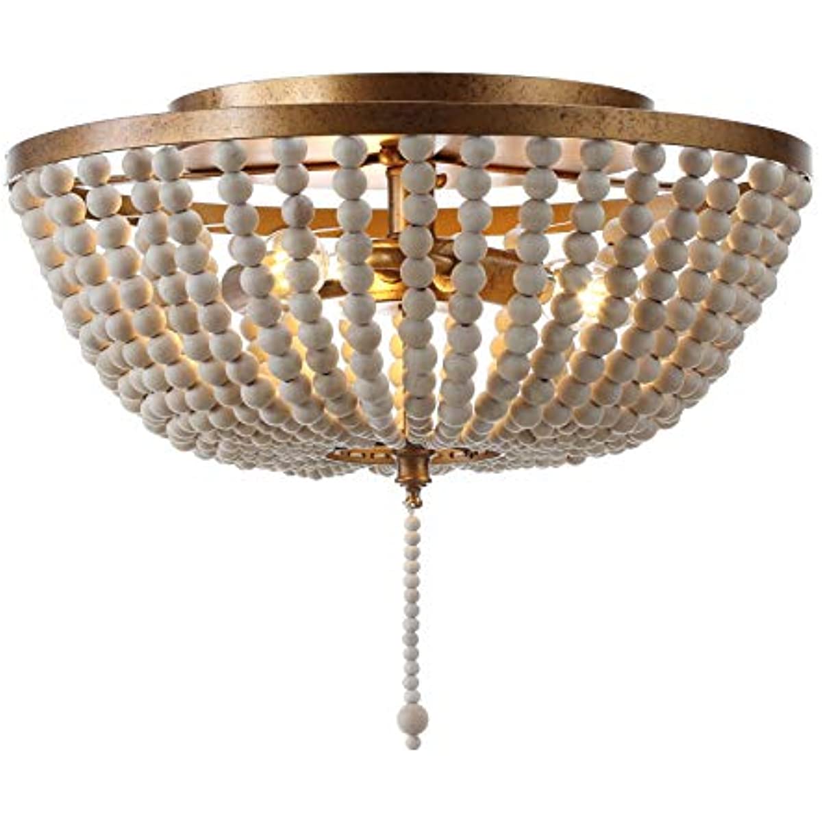 15" Wood Beaded Metal LED Flush Mount, Contemporary, Transitional, for Bedroom, Livingroom, Office, Antiqued Gold
15" Wood Beaded Metal LED Flush Mount, Contemporary, Transitional, for Bedroom, Livingroom, Office, Antiqued Gold