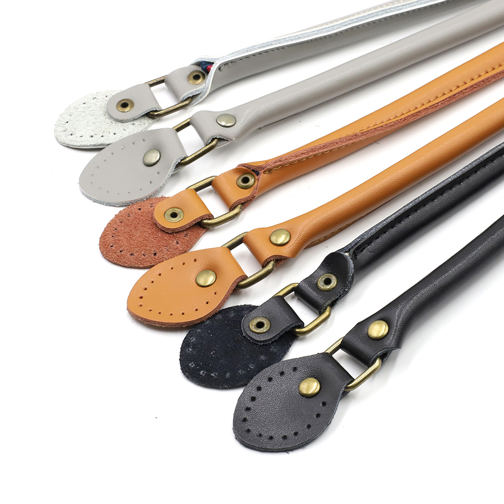 Bag Parts Accessories 2PCS Strap Genuine Leather DIY Handmade Handles for Crossbody Replacement Shoulder Handbag Wallet Handle 40cm 230320