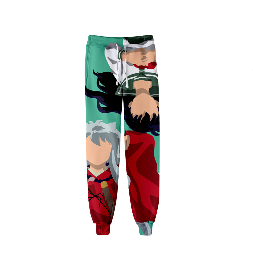 Mens Pants Japan Anime Inu Yasha Inuyasha 3D Joggers Pants MenWomen Casual Trousers Hip Hop Sweatpants Higurashi Kagome Cosplay Costumes 230320