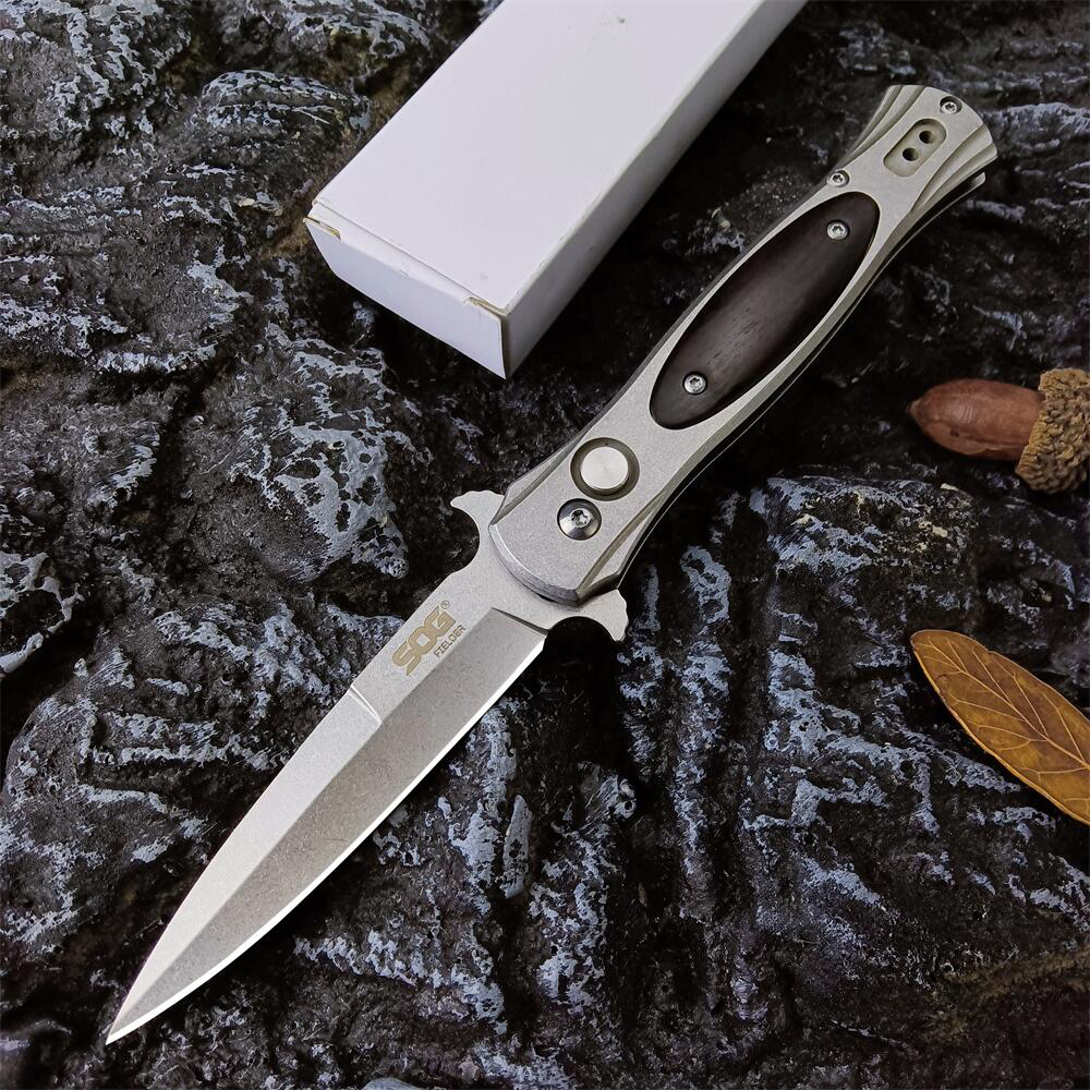 Sog FIELDER automatic knife 8Cr14Mov Satin Blade Steel Cocobolo handle Rescue knife cutting tools G707 single action A07 B07 C07
Sog FIELDER automatic knife 8Cr14Mov Satin Blade Steel Cocobolo handle Rescue knife cutting tools G707 single action A07 B07 C07
