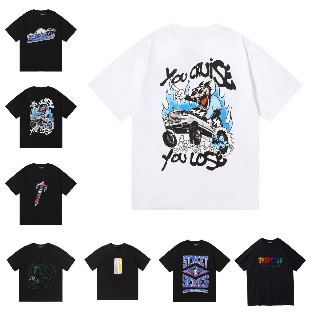 hirts Designer New T-shirt Letter Driving Dogs Print Tee 2023ss Trendy Loose Trapstar Brand High Street Short Sleeve Asia Size -3xls to 2xl, 10
hirts Designer New T-shirt Letter Driving Dogs Print Tee 2023ss Trendy Loose Trapstar Brand High Street Short Sleeve Asia Size -3xls to 2xl, 10