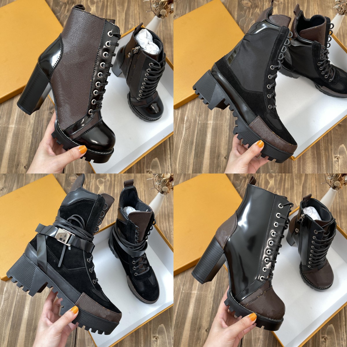 Designer Women Boots Laureate Brand Flamingos Love Arrow Medal Martin Boot Winter Genuine Leather Coarse High Heel Shoes Luxury Desert Chunky Heeled Booties, Color 11
Designer Women Boots Laureate Brand Flamingos Love Arrow Medal Martin Boot Winter Genuine Leather Coarse High Heel Shoes Luxury Desert Chunky Heeled Booties, Color 11