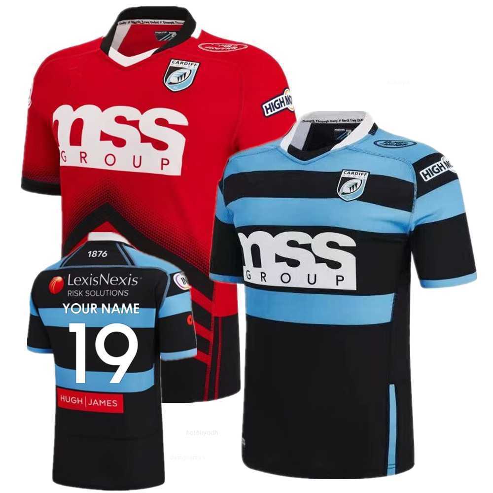 new 2023 CARDIFF RUGBY JERSEY home away t-shirt cardiff rugby shirt Custom name and number 23ss, Away custom