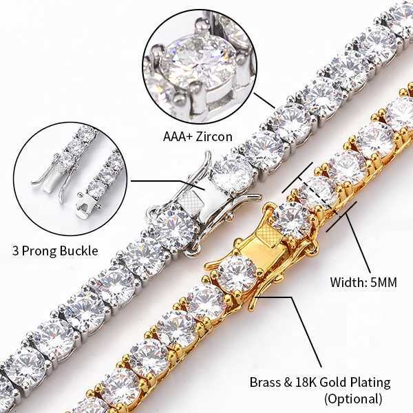 Juncheng Brass Gold Plated Men Women Wholesale Chain Cz Zircon Cubic Zirconia Diamond Tennis Bracelet