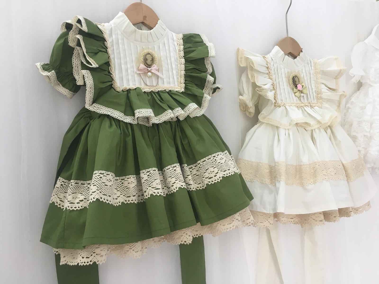 Girl's Dresses 0-8Y Baby Girl Summer Green Vintage Lace Princess Dress for Casual Birthday Holiday Eid 230320