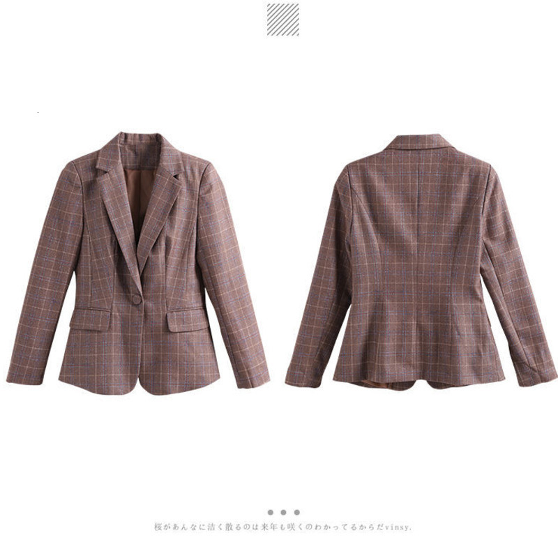 Women's Suits Blazers Korean Fashion Vintage Plaid Blazer One/Two Piece Long Sleeve Casual Button Slim Jacket Elegant Temperament Pant Suits 2303