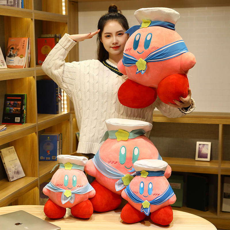 Plush Dolls Star Kirby Plush Toys Pillow Cute Chef Love Strawberry Kirby Plush Doll Soft Stuffed Cartoon Sofa Cushion Birthday Gift for Kids 230320