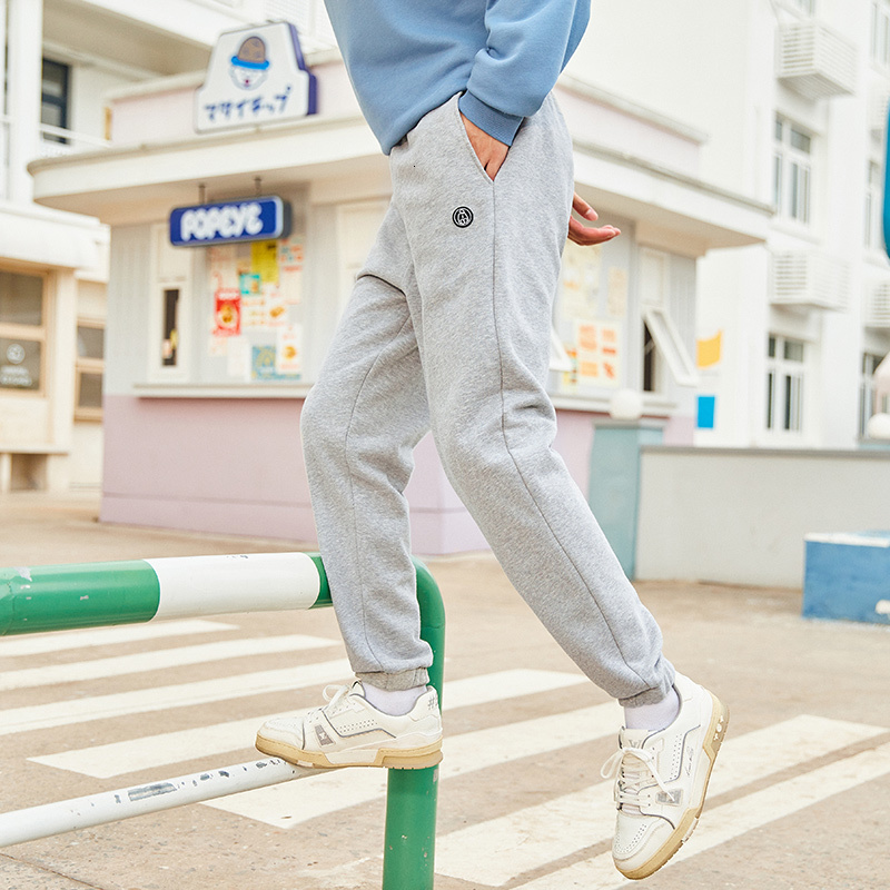 Men's Pants SEMIR Casual Pants Men Fleece Girdled Knit Trousers Boys Handsome And Energetic Korean Version Winter Pants 230320