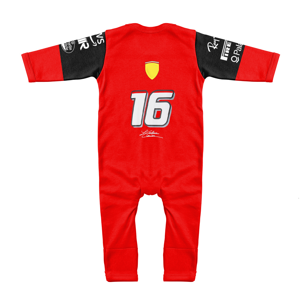 Rompers Season Racing F1-75 Model 16-55 Yards Baby Jumpsuit Red Extreme Sports Fan Romper Indoor And Outdoor Clothing 230317