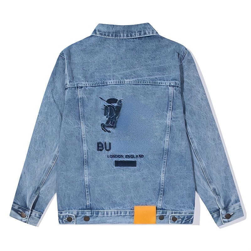 BBY men women denim Jacket TB warhorse embroidered Baseball jackets Burb designer jacket fashion vintage colting mens cardigan Denim coat 4xl, Light blue
BBY men women denim Jacket TB warhorse embroidered Baseball jackets Burb designer jacket fashion vintage colting mens cardigan Denim coat 4xl, Light blue