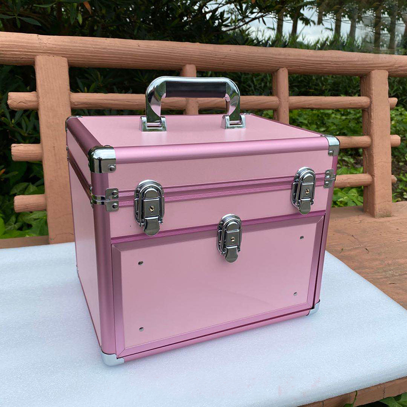 Suitcases Portable Shoulder Strap Travel Cosmetic Suitcase With Makeup Artist Household MultiLayer Nail Tattoo Tool Storage Box 230317