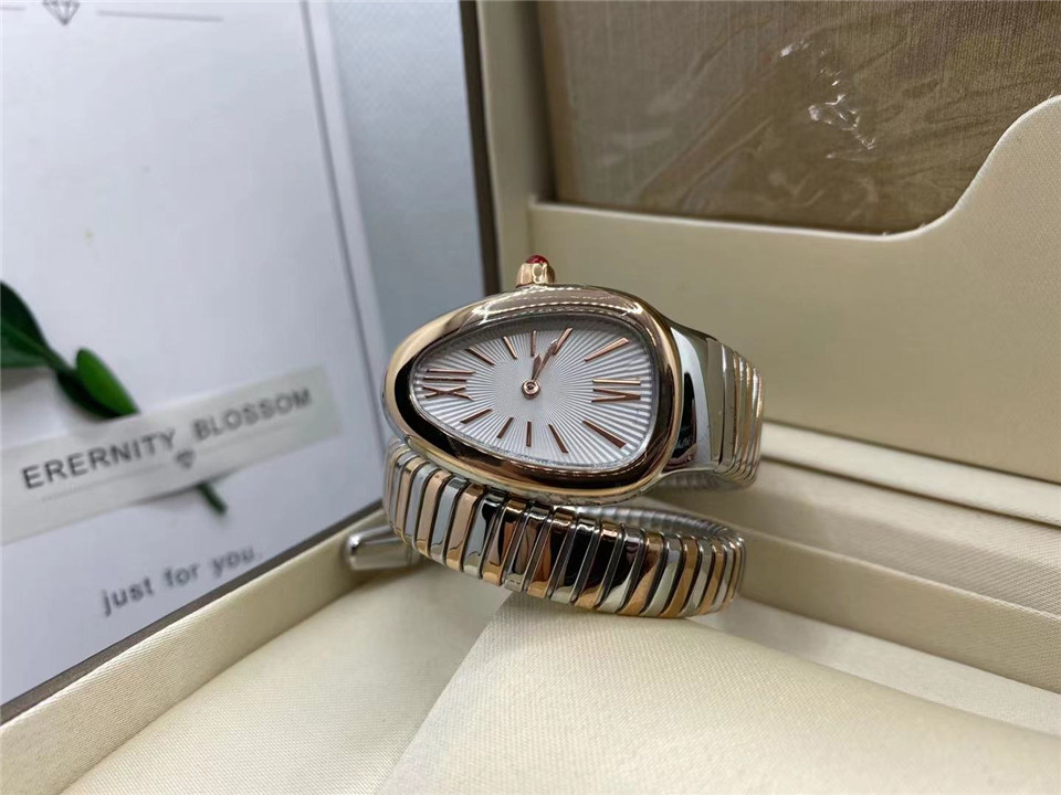 Women's watch, 32mm, stainless steel, double wound serpentine, imported quartz movement, spring strap, small
Women's watch, 32mm, stainless steel, double wound serpentine, imported quartz movement, spring strap, small