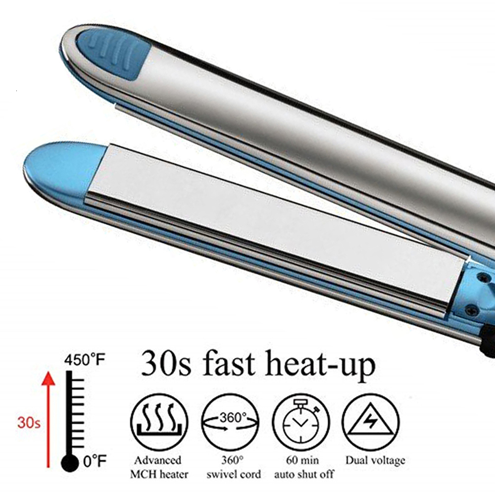 Hair Straighteners 465F Professional Flat Iron Straightener Ceramic Straightening Curl Styling Tool PTC Heating Curler 230317