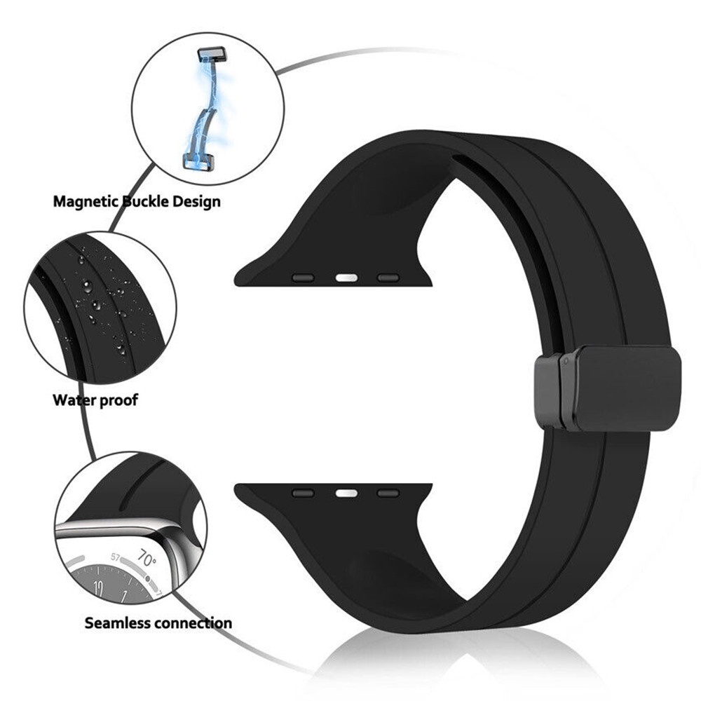 Magnetic Strap For Apple Watch Ultra band 49mm 44mm 45mm 41mm 40mm 42mm 38mm Silicone Correa Bracelet iWatch Series 8 se 7 6 5 4 free shipping