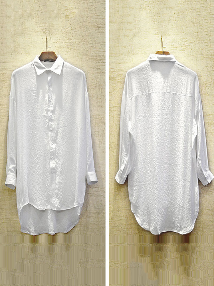 Men's Casual Shirts PFNW Autumn Spring Fashion Darkwear Men Irregular Swallow Tail Long Sleeve Shirt Casual Korean Solid Tops 12A3166 230320