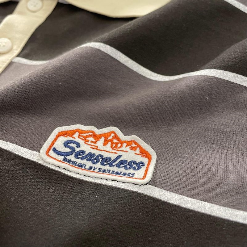 Women's Polos Retro Striped POLO Shirt Women Men Punk Hip Hop Long Sleeve Oversized ONeck Top Autumn Casual Streetwear TShirts Y2k Clothes 230317