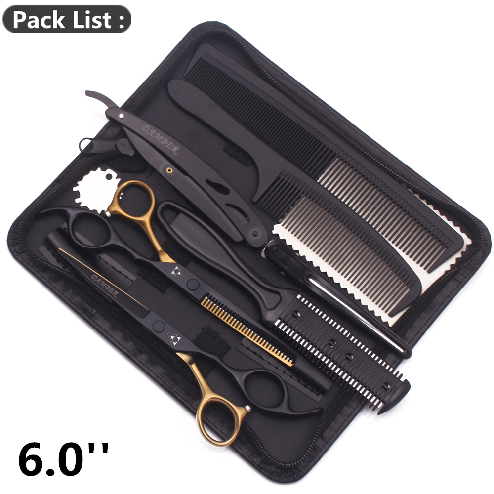 Hair Scissors 5 5 6 0 Professional dressing Thinning Barber Scissor Set Cutting 440C Japan Steel 888 230317