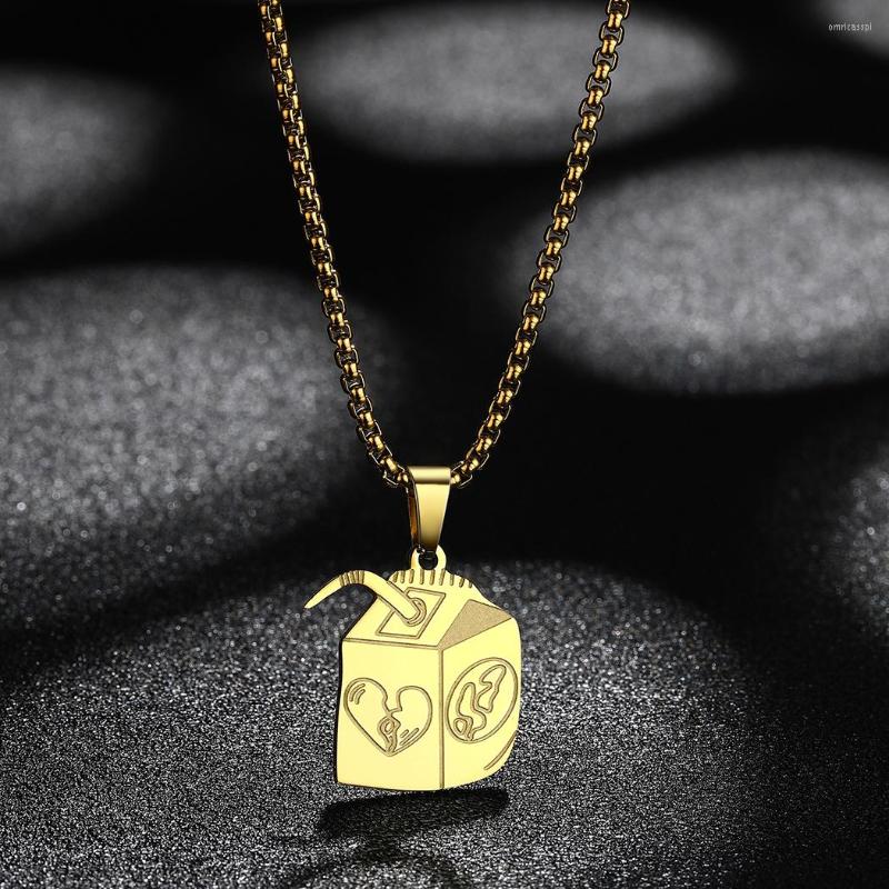 Pendant Necklaces QIAMNI Stainless Steel Juice Box Present&Necklace For Men Unisex Choker Hiphop Chain Statement Cool Streetwear Jewelry
Pendant Necklaces QIAMNI Stainless Steel Juice Box Present&Necklace For Men Unisex Choker Hiphop Chain Statement Cool Streetwear Jewelry