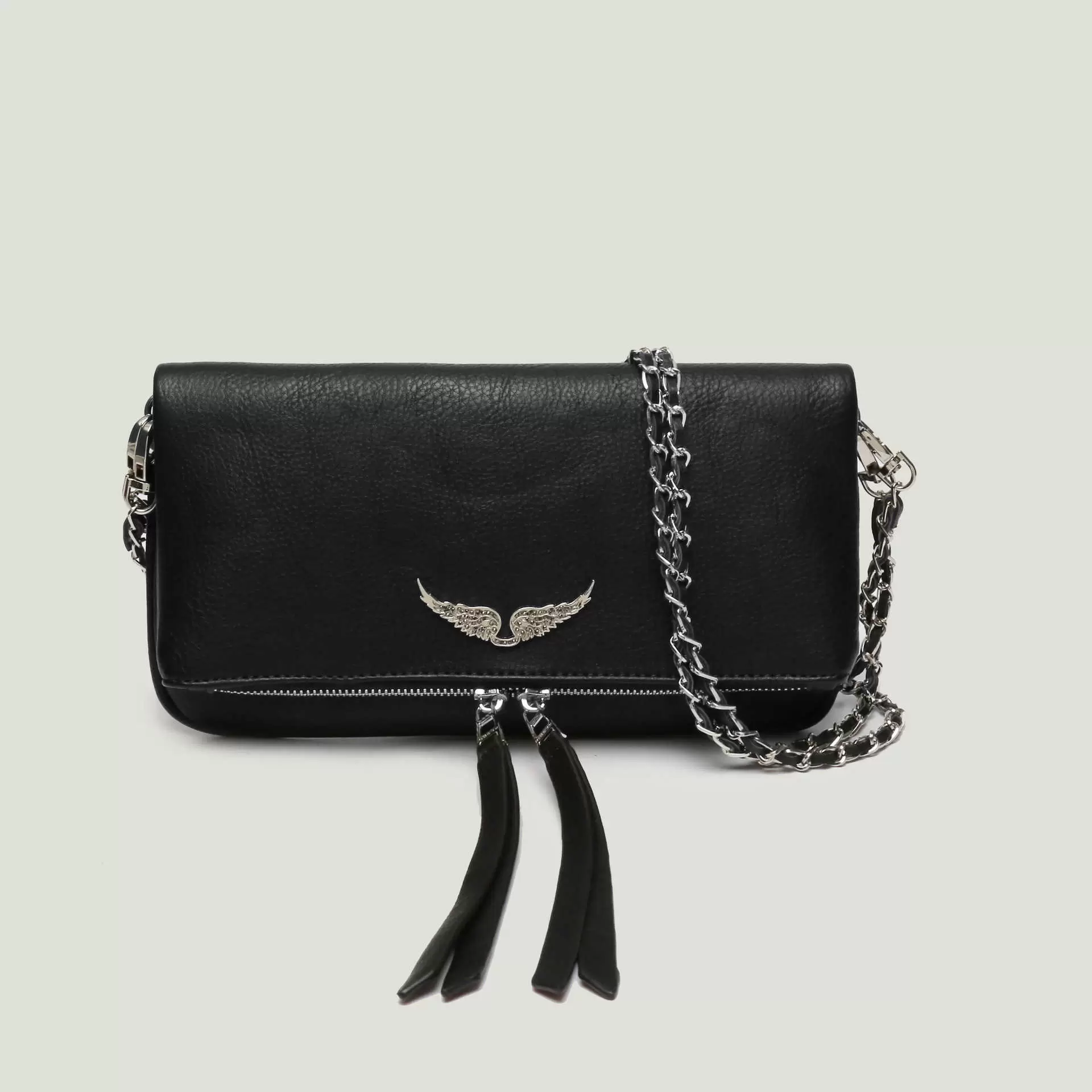 Fashion Wings Decorated Wallet Women Single Shoulder Bag Crossbody handbags Casual Wild Fashion Two Chains Messenger Bag Leather Bag, Black
Fashion Wings Decorated Wallet Women Single Shoulder Bag Crossbody handbags Casual Wild Fashion Two Chains Messenger Bag Leather Bag, Black