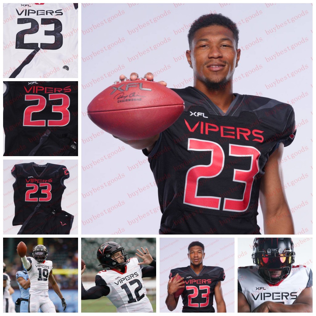 Football Jerseys Vegas 2023 XFL Vipers Football Jersey Custom Jalan McClendon Luis Perez Matt Jones John Lovett Rod Smith DeAndre Torrey Jeff Badet Saeed Black
Football Jerseys Vegas 2023 XFL Vipers Football Jersey Custom Jalan McClendon Luis Perez Matt Jones John Lovett Rod Smith DeAndre Torrey Jeff Badet Saeed Black