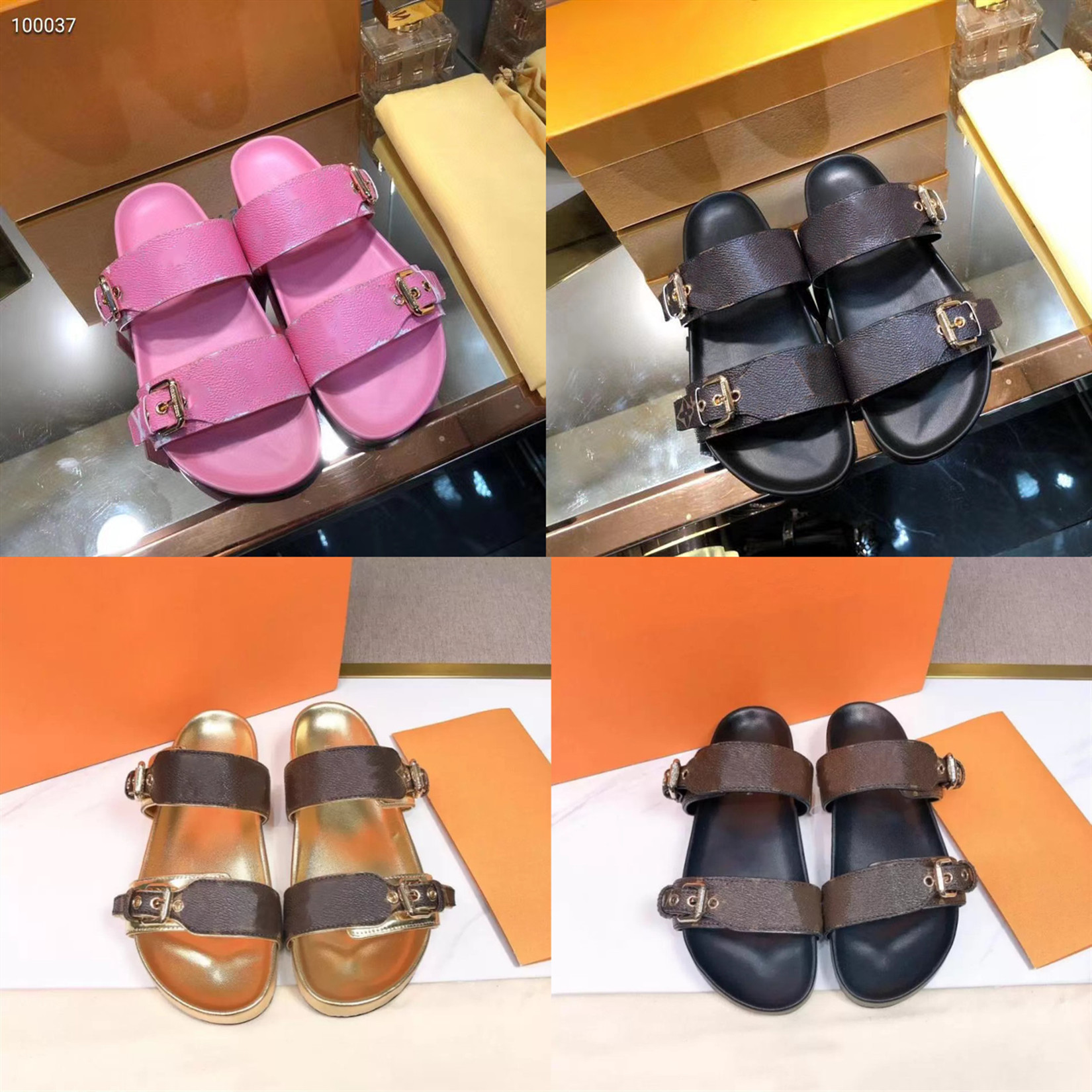 Many Styles Slippers Sandals Famous Designer Women Summer BOM DIA FLAT MULE Men Ladies Flip Flops Letters Slides Paris B Leather Plaid Chaussures Shoes Gold Buckles, Color014
Many Styles Slippers Sandals Famous Designer Women Summer BOM DIA FLAT MULE Men Ladies Flip Flops Letters Slides Paris B Leather Plaid Chaussures Shoes Gold Buckles, Color014