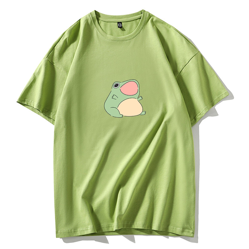 Women's T-Shirt Skateboard Frog Funny Cute Graphic Tee Women Tshirt Green Aesthetic Oversized T Shirt Harajuku Casual Summer Tops Streetwear 2303