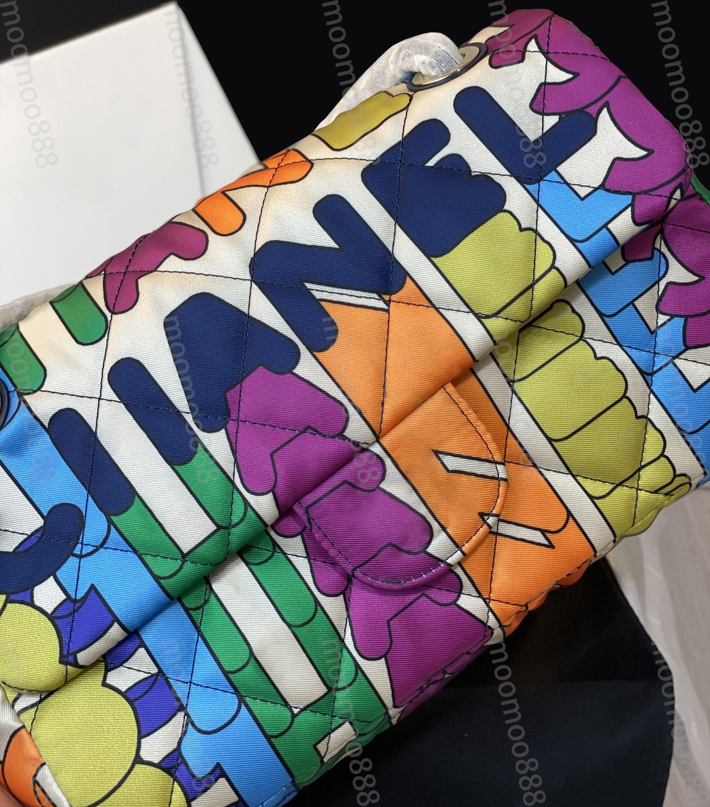 10A Mirror Quality Designer Rainbow Flap Bag Womens Multicolor Quilted Fabric Purse 24.5cm Small Handbag Crossbody Shoulder Chain Strap Box Bag With Gold Hardware, Upload pics to contact us
10A Mirror Quality Designer Rainbow Flap Bag Womens Multicolor Quilted Fabric Purse 24.5cm Small Handbag Crossbody Shoulder Chain Strap Box Bag With Gold Hardware, Upload pics to contact us