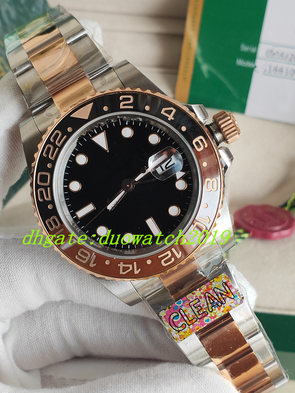 2 colour clean Factory Master Luxury mens 3186 40mm 126711 rootbeer ceramic bezel bicolor oyster automatic movement 904L SS luminous sapphire wristwatches, Black
2 colour clean Factory Master Luxury mens 3186 40mm 126711 rootbeer ceramic bezel bicolor oyster automatic movement 904L SS luminous sapphire wristwatches, Black