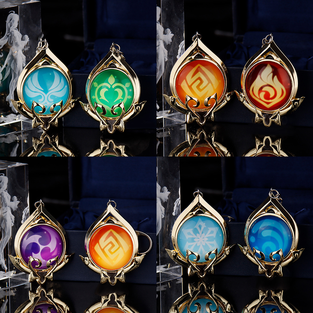 Key Rings Genshin Impact Trinket Mondstadt Liyue Sumeru Fatui Vision Of God chains Anime Accessories Bag Pendant High Quality 230320