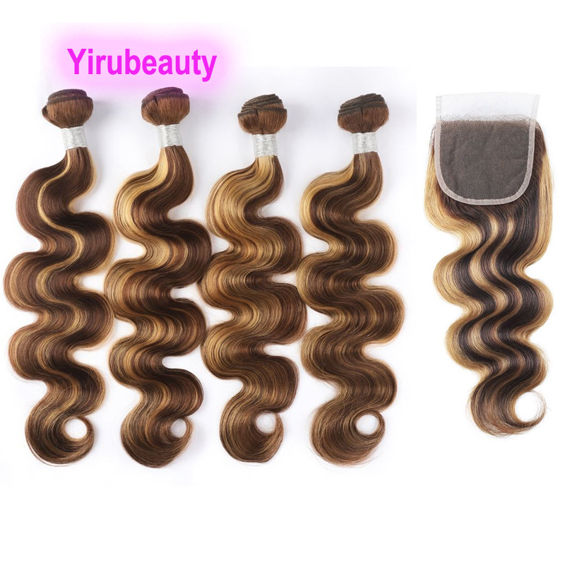 Yirubeauty Double Wefts Peruvian Human Hair 4 Bundles With 4X4 Lace Closure P4 27 Body Wave 10-30inch 5 PCS, P4/27 silky straight
Yirubeauty Double Wefts Peruvian Human Hair 4 Bundles With 4X4 Lace Closure P4 27 Body Wave 10-30inch 5 PCS, P4/27 silky straight
