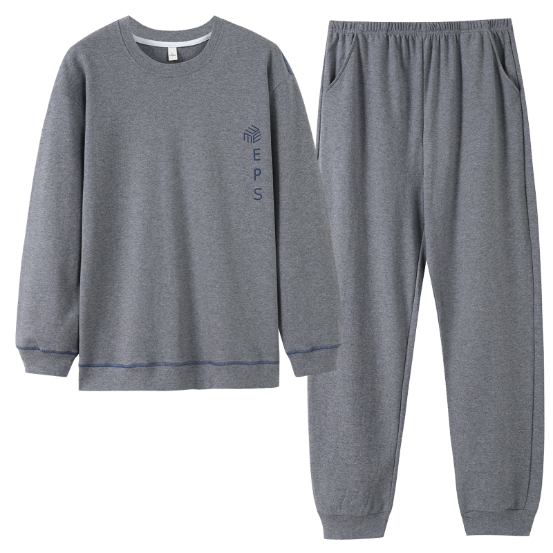 Men's Sleepwear est Spring M-4XL Men Pajamas Set 100% Cotton Long Sleeve Sleepwear Autumn Home Clothes 230320