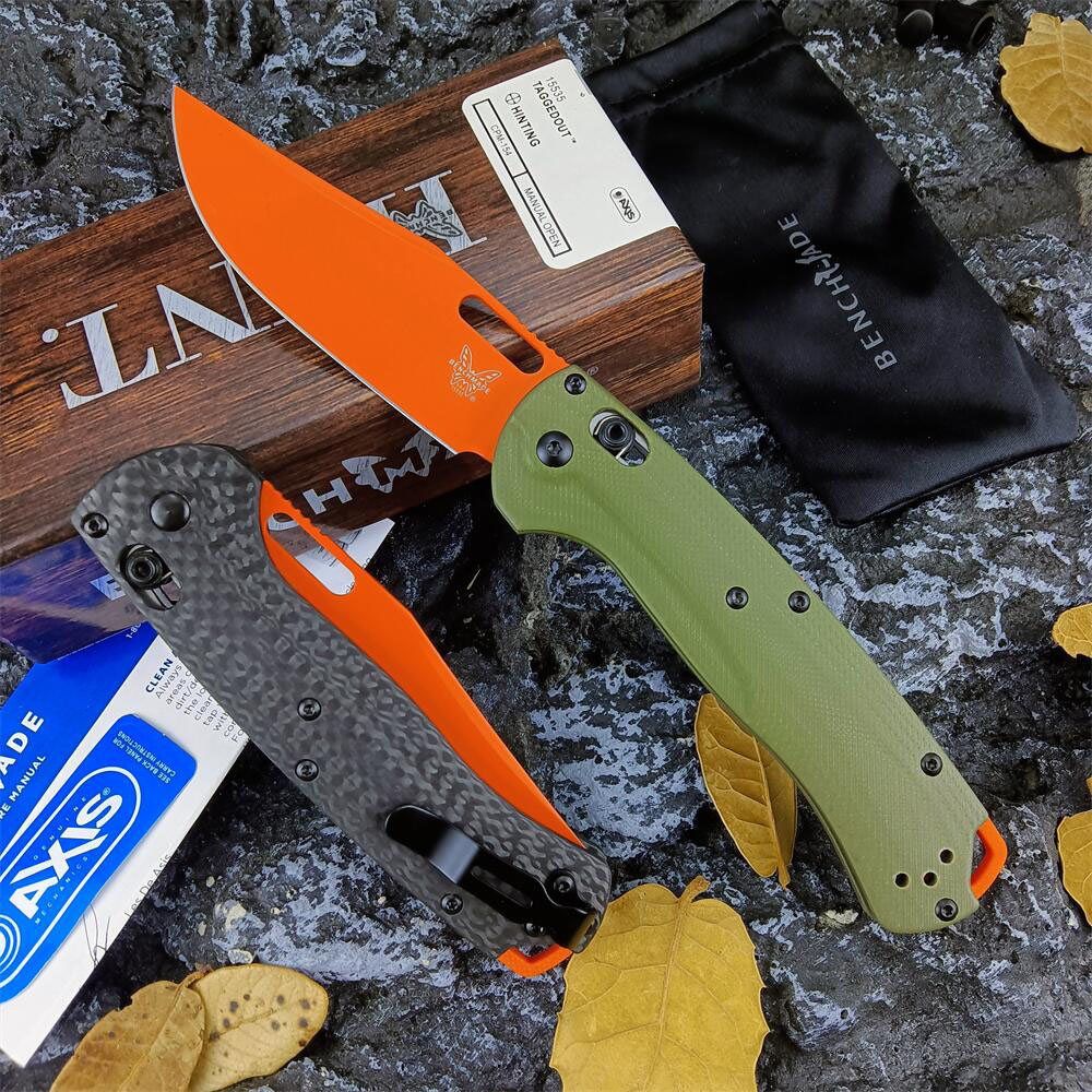 Benchmade Orange 15535 Hunt Taggedout AXIS Folding Knife 3.5" CPM-154 Blade G10/CF Handles Pocket Tactical Knives Outdoor Camping Hunting EDC BM42 535 560 TOOLs
Benchmade Orange 15535 Hunt Taggedout AXIS Folding Knife 3.5" CPM-154 Blade G10/CF Handles Pocket Tactical Knives Outdoor Camping Hunting EDC BM42 535 560 TOOLs